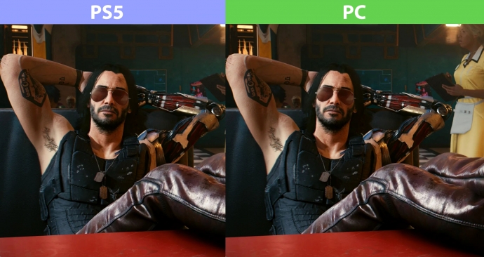 Cyberpunk 2077 сравнение PC vs PS5