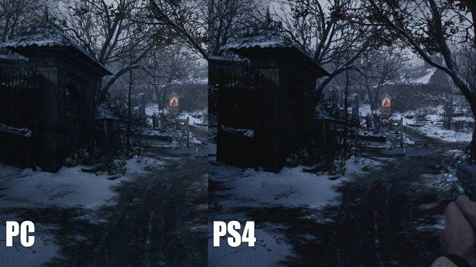 Resident Evil Village графическое сравнение GTX 1660 c PS4