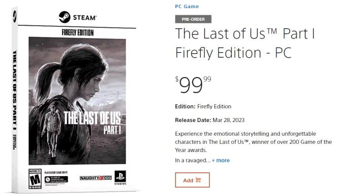 Sony впервые анонсировала дисковое издание своей игры для PC - Одни из нас