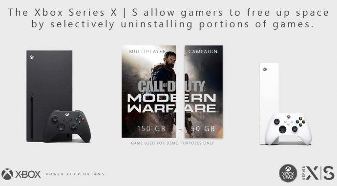 Игры для Xbox Series S и X можно будет частично удалять