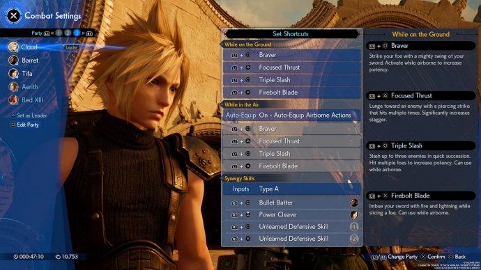 Как редактировать партию в FF VII Rebirth? 